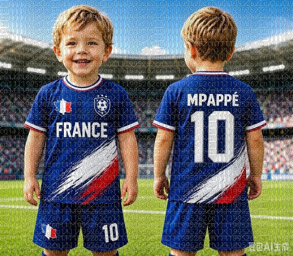 2026 Best-Selling France Fan Kids' Summer Set: No. 10 Mbappé Jersey & Shorts Special Edition/Plus Sizes Available