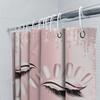 Luxury Pink Sparkling Shower Curtain Custom Name Printed Waterproof Bath Rug Cover Home Decor Bathroom Accessories