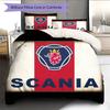 Постельное белье с узором логотипа Scania, Домашний декор, Подарок на день рождения (1 пододеяльник + 2 наволочки, без наполнителя)