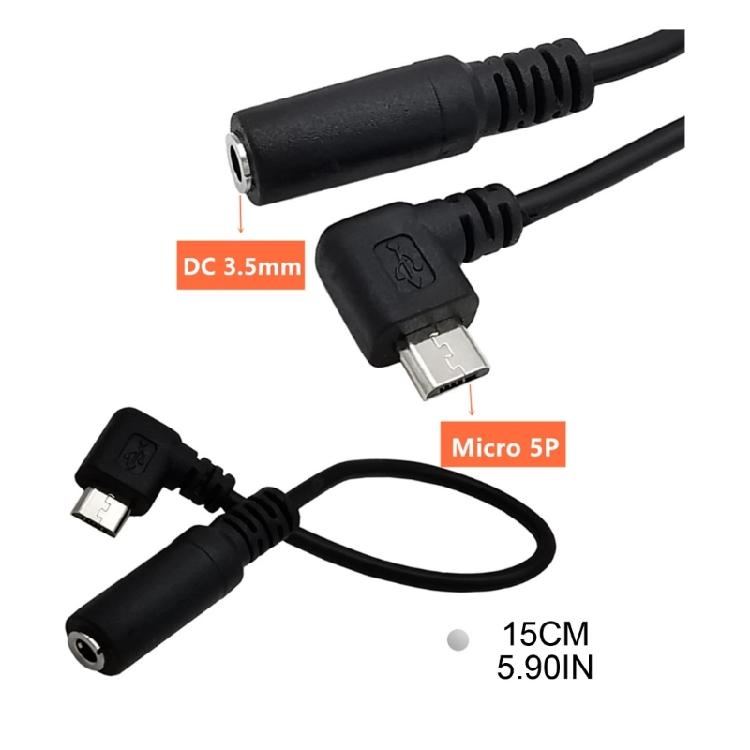 Аудиоадаптер-кабель Micro USB на 3,5 мм Jack, угловой штекер Micro USB