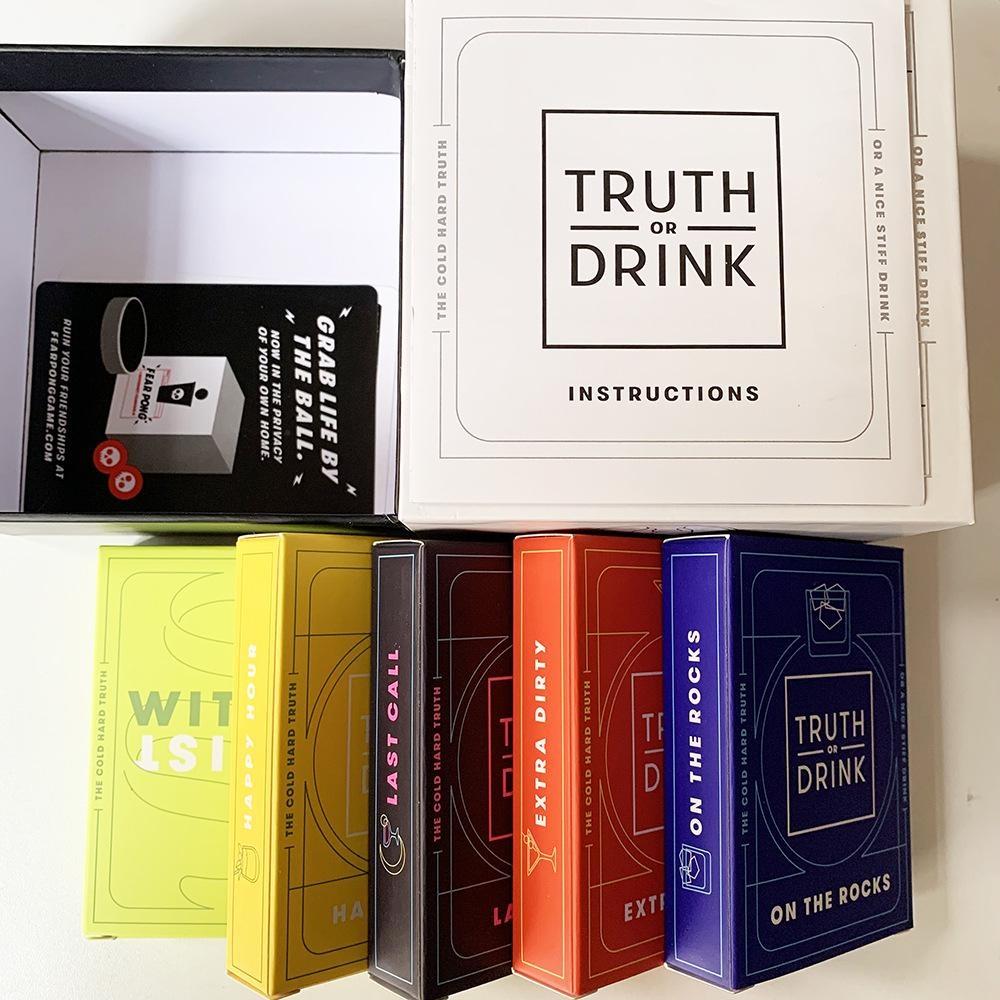 Карточная игра «Правда или напиток» от Cut. Раскройте свой секрет с веселыми и личными вопросами, знаменитая игра для социальных сетей для вечеринок и игровых вечеров
