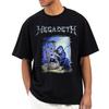 MEGADETH Футболка с принтом рок-группы Мужская модная повседневная одежда Футболка с коротким рукавом Свободная удобная футболка Повседневная мужская одежда