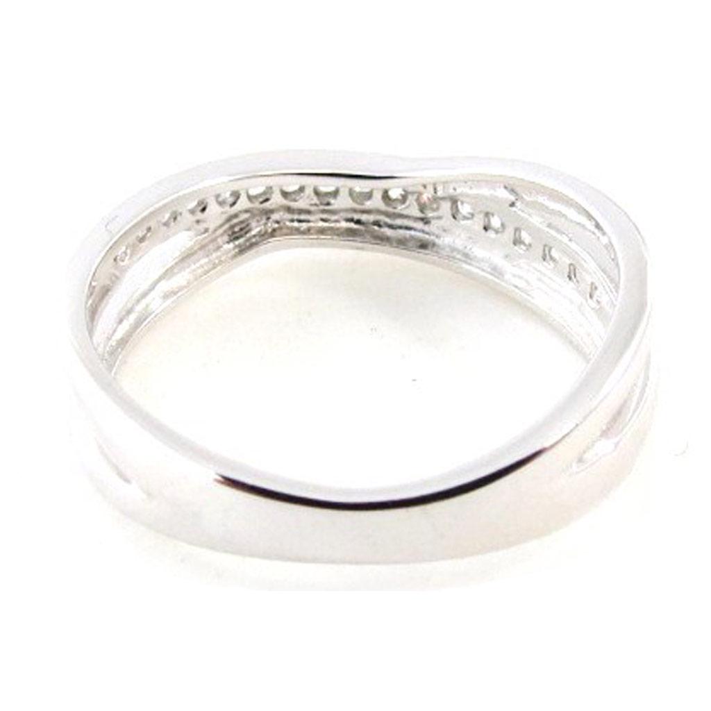 Серебряное кольцо "Богиня" белое серебро (родий) - 6 мм