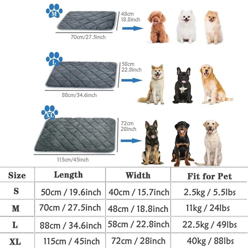 Soft Washable Self-Heating Pet Pads Anti-Slip Extra Warm Pet Blanket Pad Thickened Pets Warm Cushion Mat Small Dogs Cats