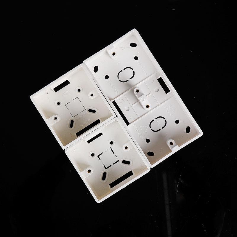 Двухсекционная огнестойкая монтажная распределительная коробка PVC86 для настенных выключателей и розеток.