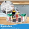 360 Rotating Seasoning Storage Rack Divided Spice Snack Food Oil Seasoning Bottle Turntable Kitchen  Organizer Tray Rack