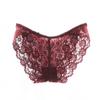 Vintage Lace Panties Soild Color Breathable Underwear Women French Sexy Lace Bow Lingerie Female Mid-waist Thin Mesh Briefs XXL