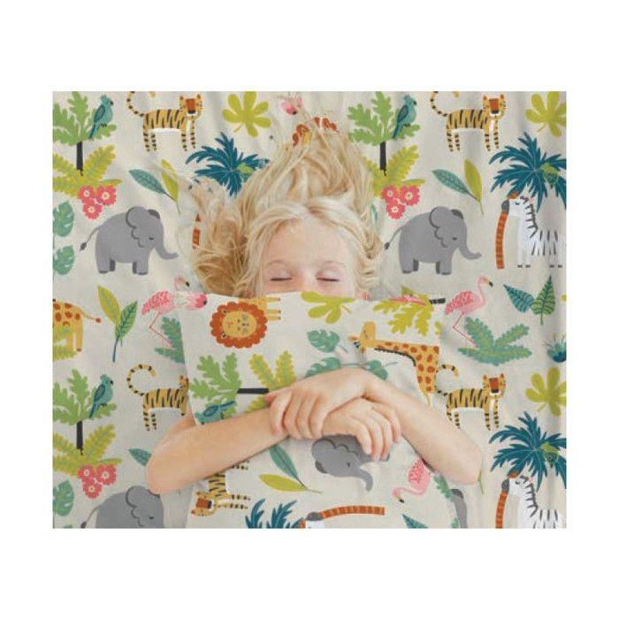 Parure de couette "Safari" pour lit 1 place 100% Coton / 57 Fils/cm²