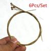 6Pcs/Set Guitar String Acoustic Guitar Steel Strings Gauge Set Of Wooden Guitar Musical Instrument Guitar Parts Accessories