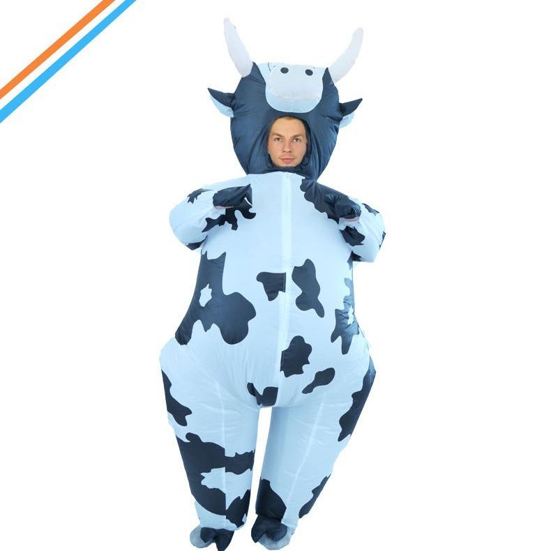 Надувная одежда для коровы Горячая мультяшная кукольная одежда для вечеринки Забавный реквизит для атмосферы знаменитостей в Интернете
