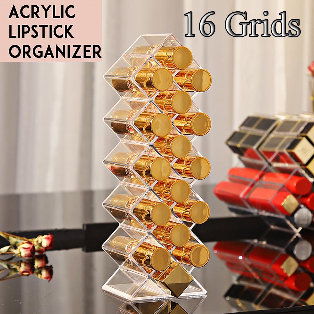 Пылезащитный ящик для хранения косметики, подставка для косметики, держатель для блеска для губ, органайзер для помады