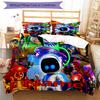 3pcs Custom Name Astro Bot Bedding Set Duvet Cover Closure Includes 1 Duvet Cover & 2 Pillowcases for All Seasons Bedroom Decor