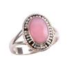 Natural Pink Opal Gemstone 925 Solid Sterling Silver Jewelry Ring Size 6.5 D2G78