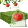 Fruit Protection Bags Green Netting Cover Drawstring Mesh Tomato Protectors Bag Pest Barrier for Blueberry Small Fruit Veggies Garden ( 6x8 Inch