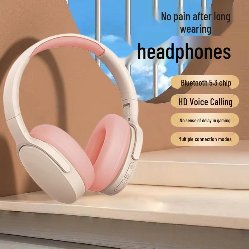 P2961 Беспроводная Bluetooth игровая гарнитура с тяжелыми басами, полноразмерная, для музыки и универсальная совместимость со смартфоном