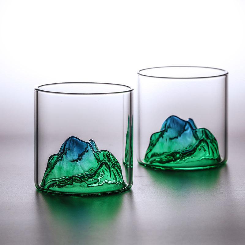 200 мл синие японские хрустальные бокалы, чашка для виски, Fuji Mountain, стакан для воды, чашка для водки, вина, стакан для бренди, кружка для кофе с молоком