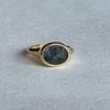 eveningbell [silver925] Ember pearl ring black mother-of-pearl