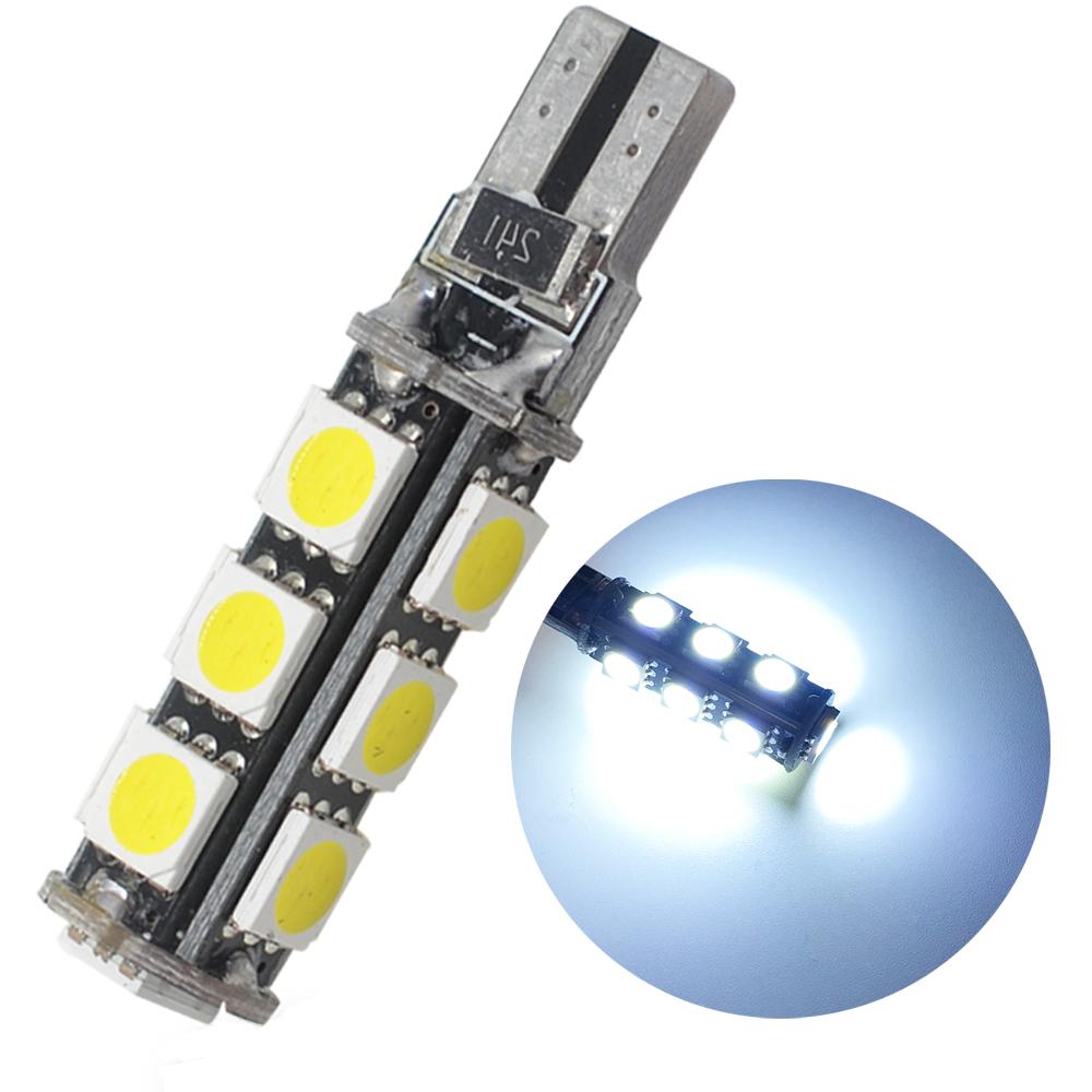 2X T10 W5W 5050 13SMD 9SMD белые внутренние светодиодные лампы для автомобиля, клиновидные лампы для чтения, супер яркие, DC 12 В