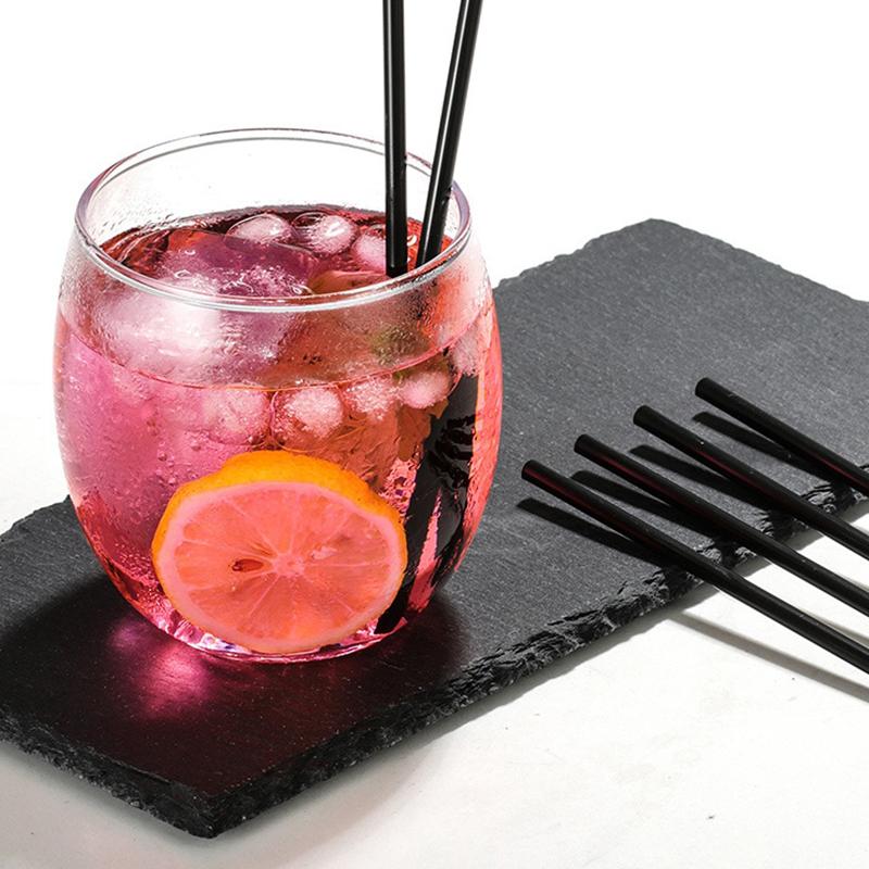 500 шт одноразовые трубочки для коктейлей 21/13 см черные длинные короткие поставки для свадебной вечеринки