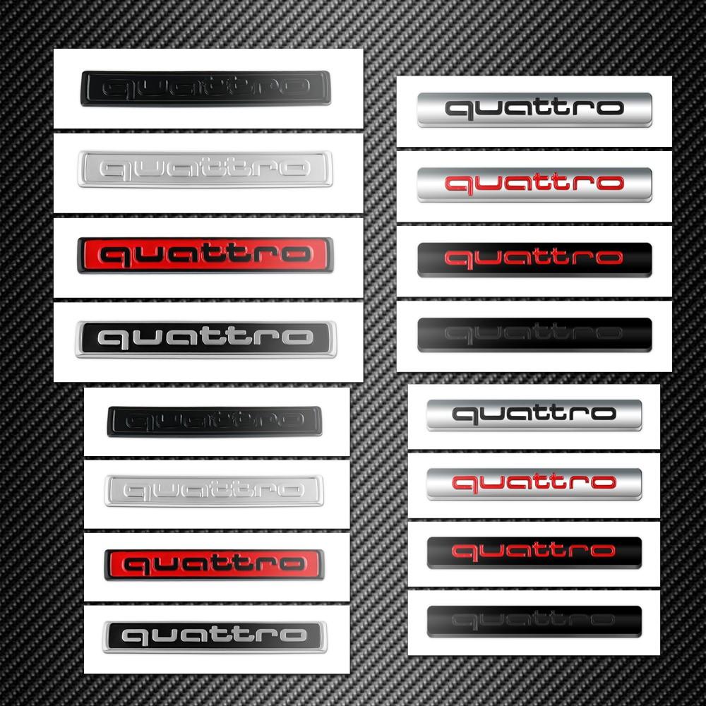 Car QUATTRO Emblem Decal Body Trunk Sticker Decor Accessories For Q2 A4 B8 B6 B9 B7 A3 8P 8V 8L A6 C7 C6 C5 Q5 A5 Q7 A1 Q3 A7 AQ6a8s2