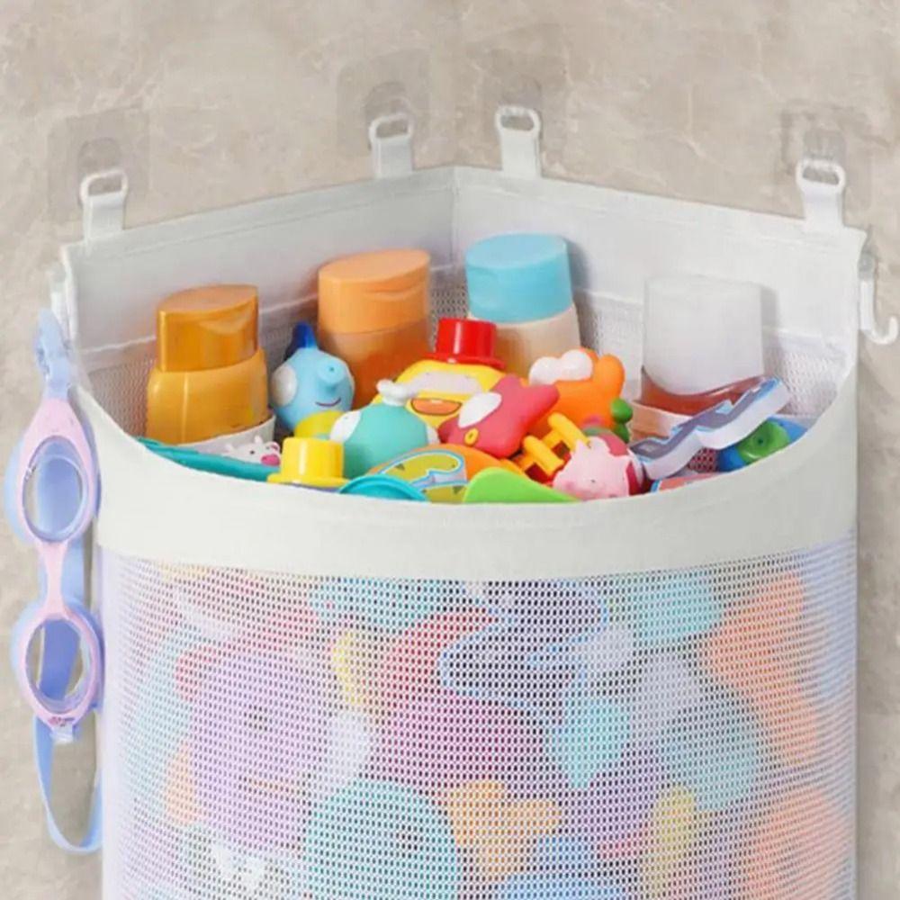 Wall Hanging Children Bathtub Toy Organizer Mesh Kids Toy Storage Basket New Baby Bath Mesh Bag