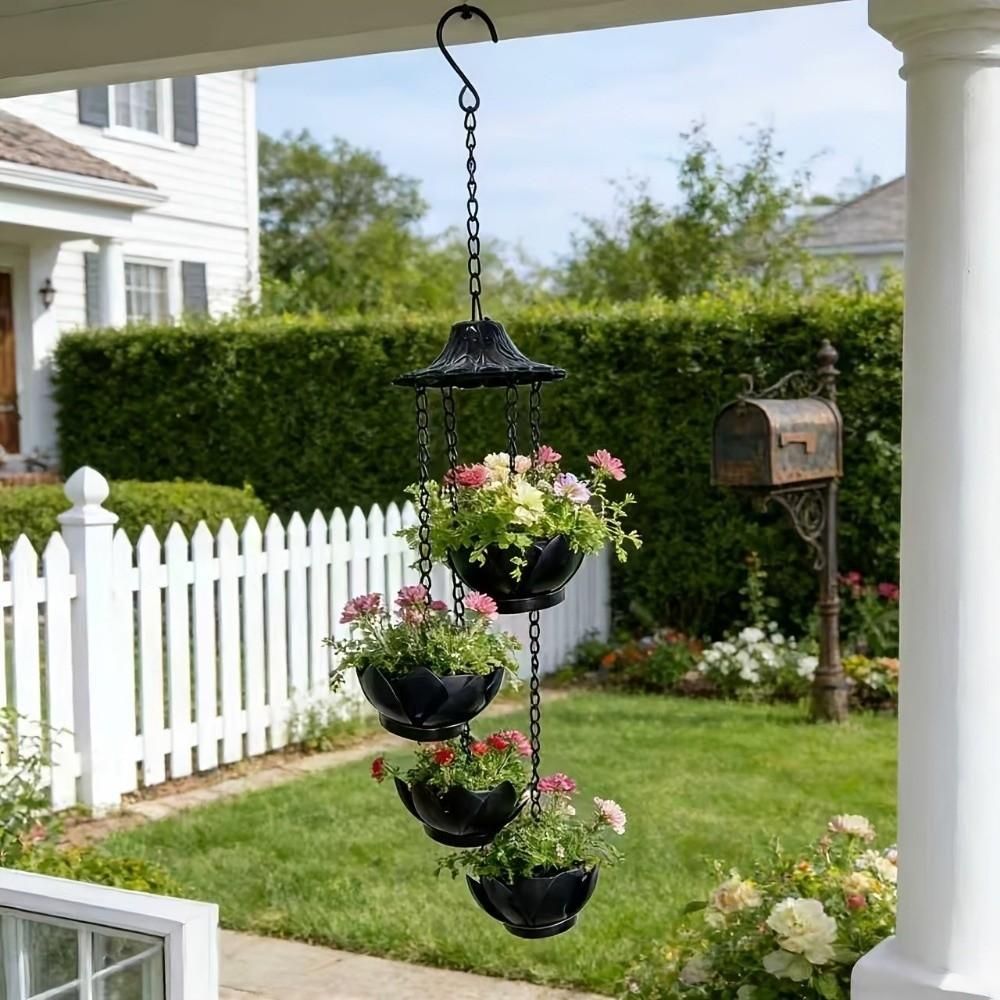 Weather-Resistant Gutter Rain Diverter Pendant Chinese Style Eave Rain Chain Patio