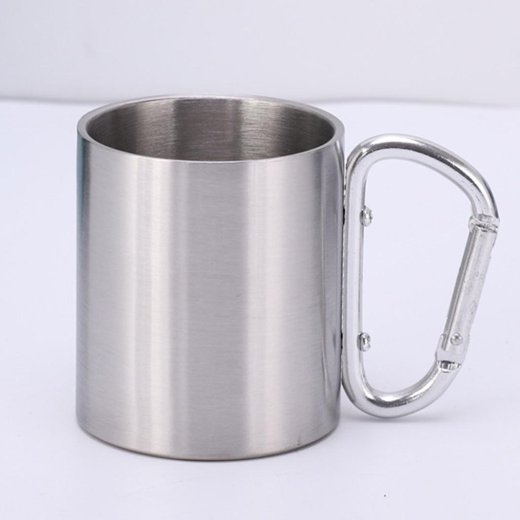 220 мл кружка для скалолазания пищевая полированная легкая полезная кружка с карабином и ручкой для скалолазания на открытом воздухе