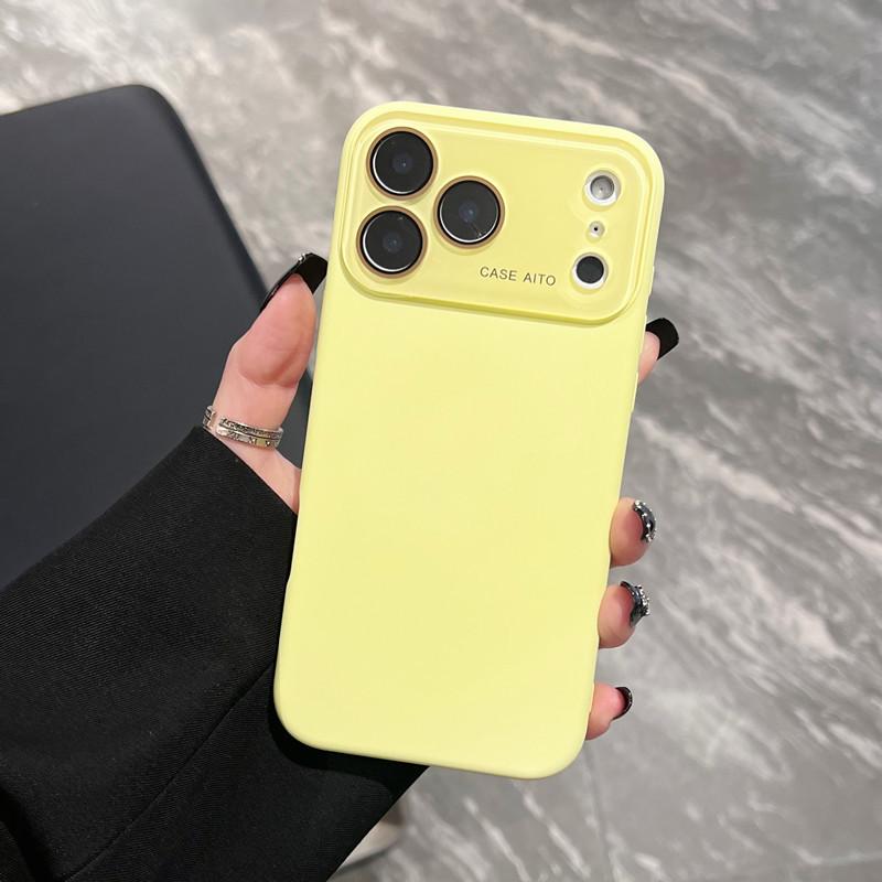 Применимо к iPhone17 чехол для мобильного телефона из жидкого силикона с большим окном Apple 16proMax противоударный полностью закрывающий 15 защитный чехол