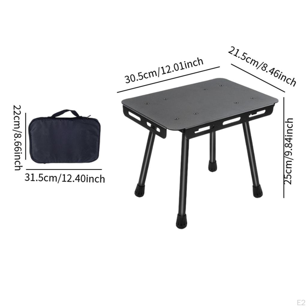 Алюминиевый походный стол с небольшим табуретом для путешествий и рыбалки