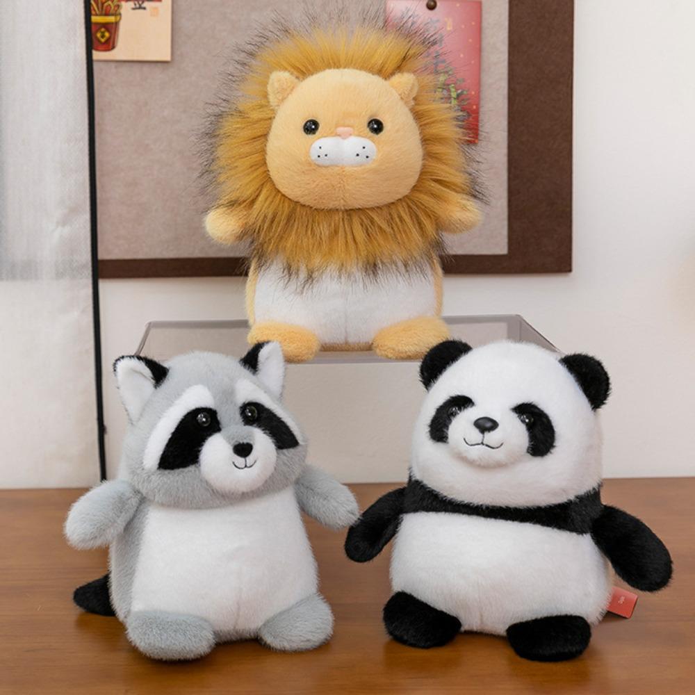 Raccoon Little Animal Plush Toy Lion Panda Plush Doll Stuffed Animals Doll  Kids Holiday Gifts