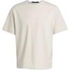 Logo Loose Fit Round Neck Short Sleeve T-Shirt Men Tops Beige JX0705