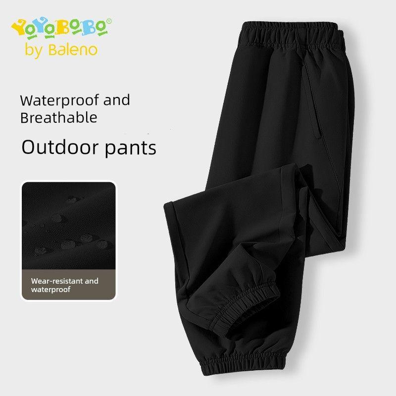 Baleno Kids Ybb Boys' Sports Pants Autumn and Winter Children's Casual Pants Outdoor Fleece-Lined Pants