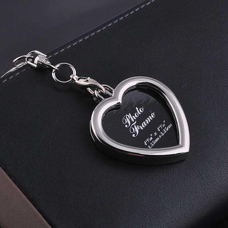 Creative Heart-shaped Photo Frame Key Holder Key Chain Bag Keyring Mini Gifts Pendant
