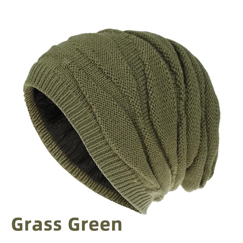 Fashion Knit Autumn Winter Crochet Solid Warm Baggy Beanie Hat Slouch Cap Ski Cap Christmas Gift Women Men