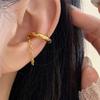 Панк Серьги-клипсы из нержавеющей стали с длинной цепочкой и кисточками для женщин, кафф на ухо, серьга без прокола, серьга-цепочка на ухо, модный, подарок
