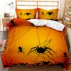 3D Print Microfiber Tarantula Printing Bedding Set - Insect Theme Duvet Cover with Black & Brown Spider