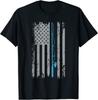 American Flag Fishing Vintage Unisex T-shirt