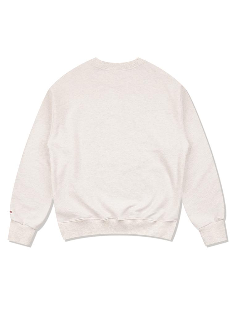 LA MAISON STUDIO Unisex Fun Puppy Skateboard Heavy Terry Sweatshirt Oatmeal (Fce3Ts603M)
