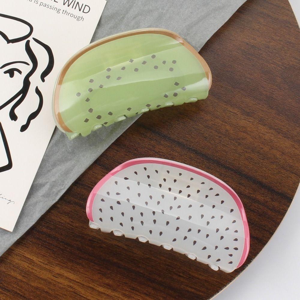 Pitaya Ponytail Holder Srawberry Women Shark Clip Fruits Hair Claw Korean Hair Clips Watermelon