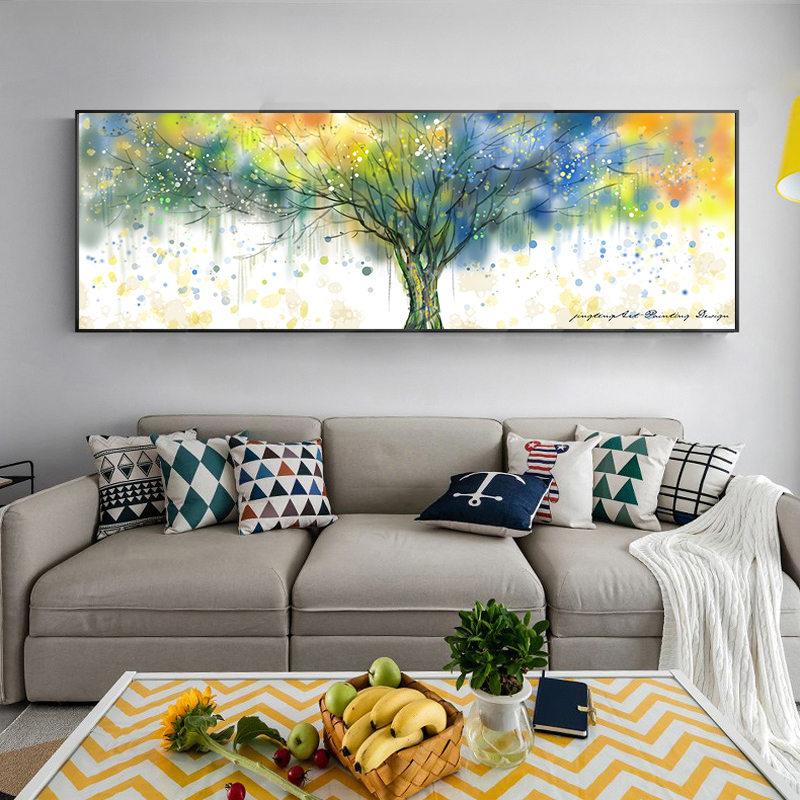 Абстрактное богатое дерево, скандинавские постеры и принты, акварель, холст, живопись, настенные художественные картины для гостиной, домашний декор, Куадрос
