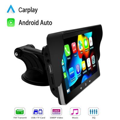 7-дюймовый универсальный беспроводной Carplay Android Авто Радио IPS Сенсорный экран Мультимедийный плеер Google Siri Assist Автомобильный монитор Авторадио