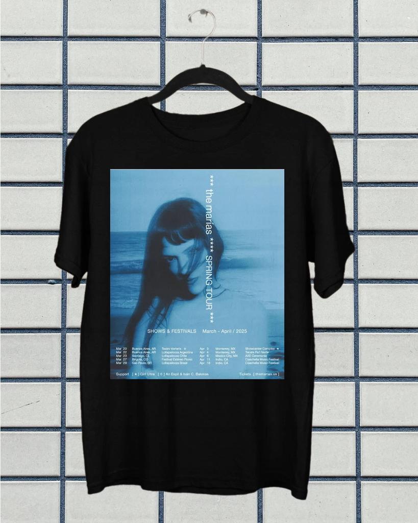 SPRING TOUR The Marias 2026 band black T-shirt UNISEX 2F486