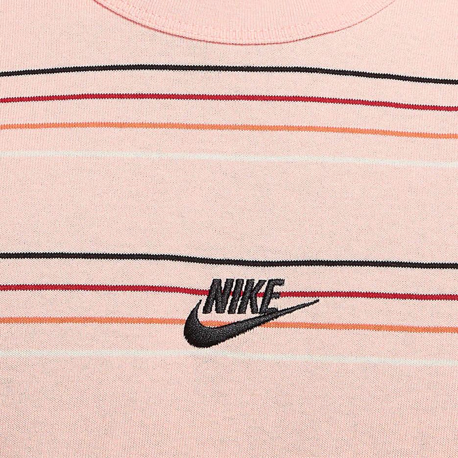 Nike T Shirts Men's Pink Crew Neck Moderate Straight Fit DB6532-800
