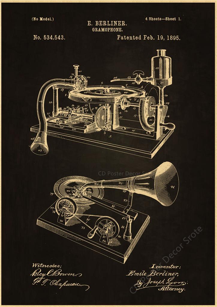 Retro Style Instrument Poster Music Art Wall Painting Trumpet Violin Piano Studies Prints Vintage Home Room Cafe Decor Picture
