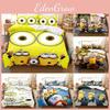 Duvet Anime Minions Cover Set Comforte Printed Cartoon Twin Bedding Christmas