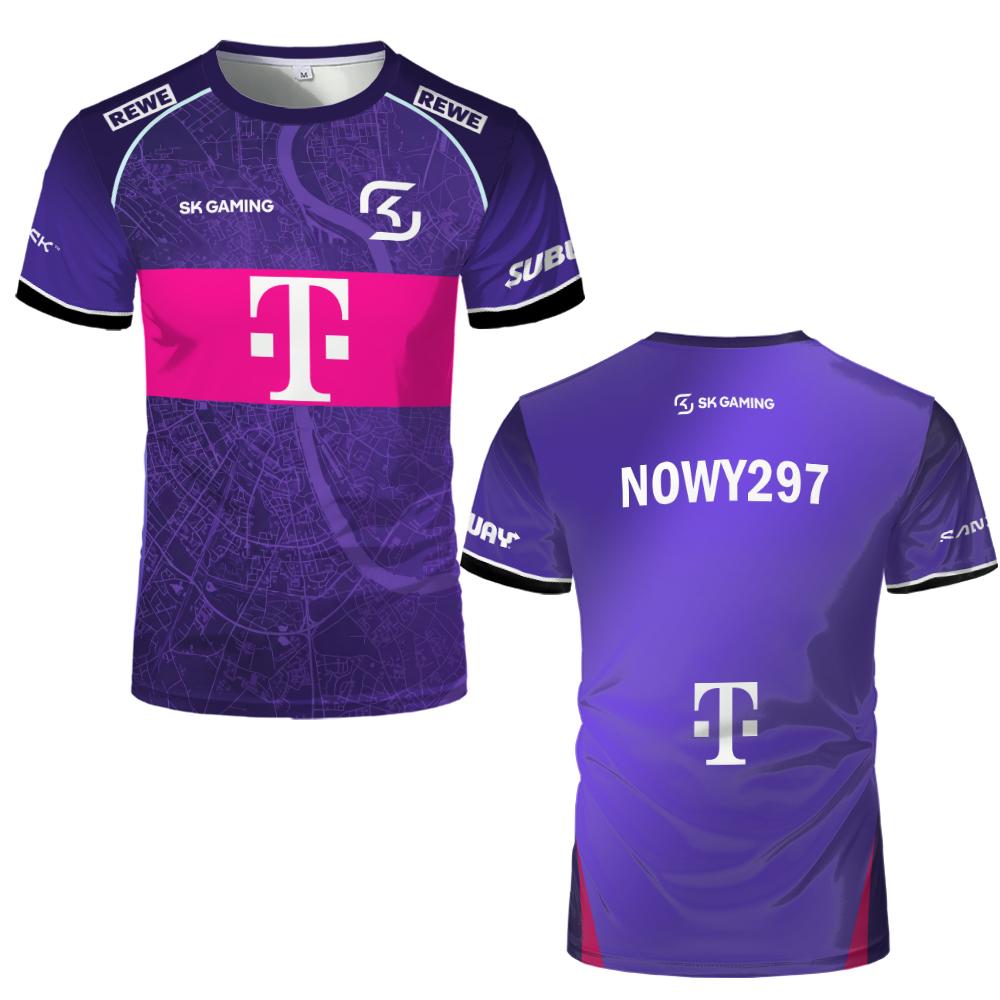2026 Игровая команда SK Gaming Поло для киберспорта Индивидуальная футболка с никнеймом Мужская Женская Дышащая Форма для соревнований и тренировок Подарки для фанатов
