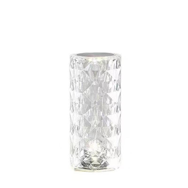 LED Rose Lamp Crystal Table Lamp 3/16 Colors Touch/Remote Diamond Romantic Christmas USB Party Night Light Projector Light