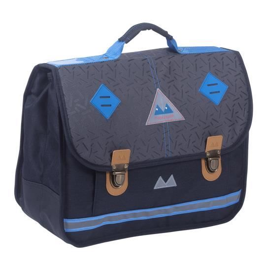 Cartable - Poids Plume - 38 cm - Noir - 2 Compartiments - Décor Imprimé Allover