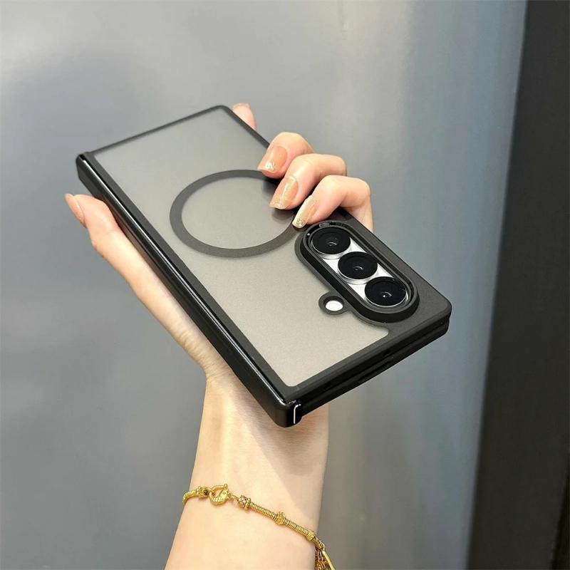 Для Samsung Galaxy Z Fold 8 Ultra 7 6 5 4 Для Magsafe Чехол Матовый Прозрачный Шарнир Складная Защита Магнитная Крышка Fold7 Fold6