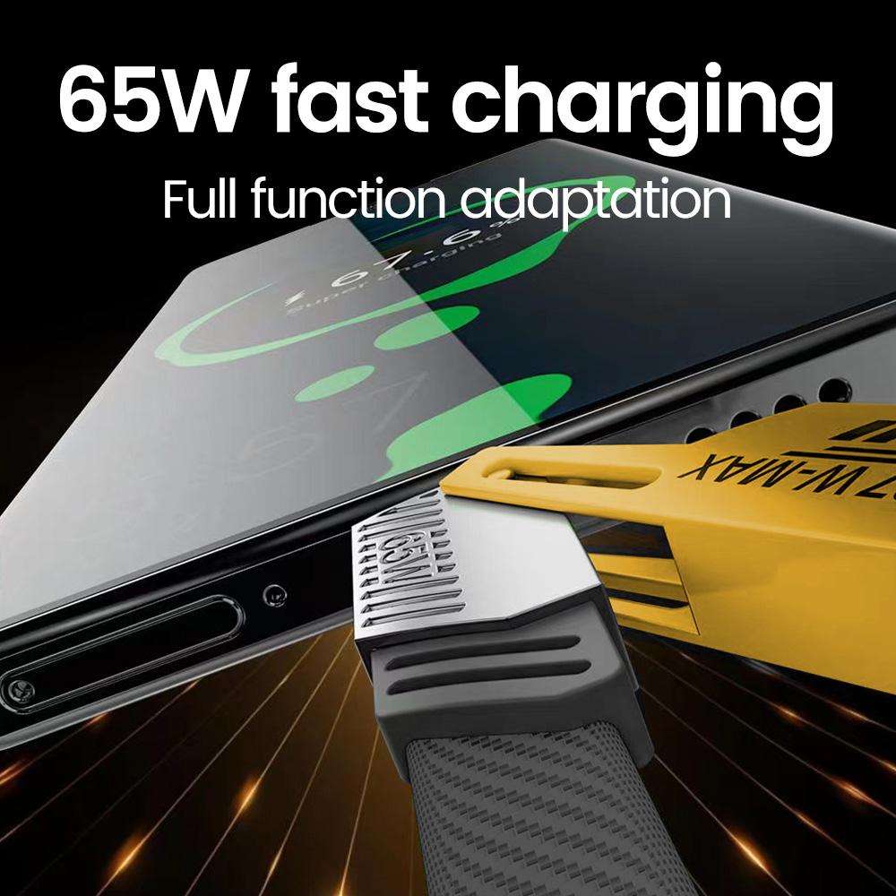 2 в 2 PD 65 Вт 27 Вт USB-кабель Type C с двумя разъемами Lighting Mecha Style для быстрой зарядки USB-кабелем C для iPhone 15 Samsung Xiaomi